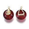 Valentine's Day Glass Pendants X-GLAA-N038-003G-3