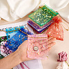100Pcs 10 Colors Star & Moon Printed Organza Gift Bags OP-YS0001-02A-6