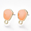 Alloy Stud Earring Findings PALLOY-S177-39-M-2