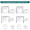 6Pcs 2 Styles Plastic Soft Clay Mold TOOL-SC0001-89-2