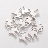 Tarnish Resistant 304 Stainless Steel Kitten Charms STAS-Q201-T155-1