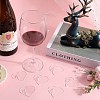 Acrylic Mirror Wine Glass Charms AJEW-SC0002-53B-03-4