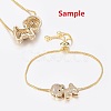 Brass Micro Pave Cubic Zirconia Puppy Pendants ZIRC-G125-35-5