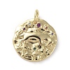 Brass Micro Pave Cubic Zirconia Pendants ZIRC-G157-03L-01G-1