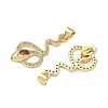 Brass Micro Pave Cubic Zirconia Pendants KK-L243-29G-04-2