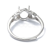 Adjustable 925 Sterling Silver 4 Prongs Ring Settings STER-K179-26P-3