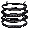 4Pcs 4 Styles Stainless Steel Urn Ashes Link Bracelets BJEW-UN0002-04-1