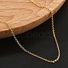 Brass Rolo Chains Necklaces for Women NJEW-D302-45G-2