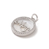 Mother's Day Brass Micro Pave Cubic Zirconia Pendants X-KK-A207-06P-2