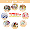 50Pcs 5 Styles Rectangle Glitter Holographic PVC Resealable Packaging Bags ABAG-TA0001-91-9