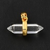 Natural Quartz Crystal Double Terminal Pointed Pendants G-P481-01G-11-3