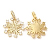 Brass Micro Pave Cubic Zirconia Pendants KK-M246-14G-1