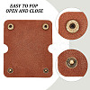 2Pcs 2 Colors Wide Imitation Leather Cable Keepers AJEW-GF0006-46-4