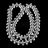 Frosted & Baking Paint Transparent Glass Beads Strands GL-CBA2ED2-03B-2
