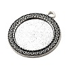 Tibetan Style Zinc Alloy Pendant Cabochon Settings TIBEP-M004-08AS-RS-2