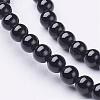 Natural Black Onyx Round Beads Strands GSR3mmC097-2