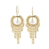 Brass Dangle Earrings EJEW-F303-01G-1
