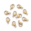 Ion Plating(IP) 304 Stainless Steel Lobster Claw Clasps X-STAS-H353-C-02G-2