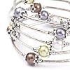 Five Loops Fashion Wrap Bracelets BJEW-JB05512-01-2