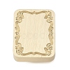 Rectangle Flower Frame Brass Stamp Heads AJEW-M037-04G-06-2