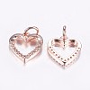 Long-Lasting Plated Brass Micro Pave Cubic Zirconia Charms ZIRC-F069-39RG-2