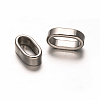 Oval 201 Stainless Steel Slide Charms STAS-D111-57-1