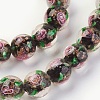 Handmade Gold Sand Lampwork Beads Strands LAMP-P051-D04-2