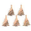 Transparent Resin & Walnut Wood Pendants RESI-S389-018A-B04-1