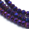 Electroplate Glass Beads Strands GLAA-F079-A-FP05-3