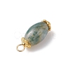 6Pcs Natural Moss Agate(Dyed & Heated) Pendants PALLOY-JF04532-01-5