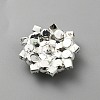 1-Hole Alloy Rhinestone Shank Buttons BUTT-WH0020-35A-2