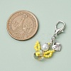 Angel Glass Seed Beads Pendant Decorations HJEW-MZ00109-02-3