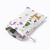 Polycotton(Polyester Cotton) Packing Pouches Drawstring Bags ABAG-T006-A02-4