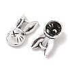 Tibetan Style Zinc Alloy Bunny Pendants X-TIBEP-R334-037AS-RS-2