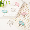 6Pcs 6 Styles Opaque Resin Pendants FIND-TA0002-50-4