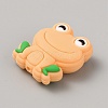 Frog Food Grade Eco-Friendly Silicone Focal Beads SIL-WH0006-29G-2