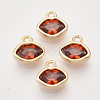 Brass Cubic Zirconia Charms KK-T048-047G-NF-1