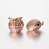 Owl Alloy Beads PALLOY-L161-04RG-1