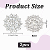 2Pcs Glass Hotfix Rhinestone DIY-GF0013-36B-2