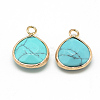Synthetic Turquoise Pendants X-G-Q963-03-2