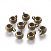 Tibetan Style Alloy Tube Bails TIBEP-LFH251Y-AB-FF-1