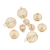 30Pcs 3 Style Iron Wire Spiral Bead Cage Pendants IFIN-YW0001-23KC-3