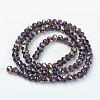 Electroplate Transparent Glass Beads Strands EGLA-A034-T8mm-R17-2