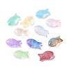 Transparent Spray Painted Glass Beads X-GLAA-I050-10-1