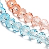 Transparent Painted Glass Beads Strands X1-DGLA-A034-T6mm-A19-4