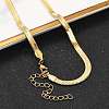 Ion Plating(IP) 201 Stainless Steel Herringbone Chain Necklaces NJEW-M187-06G-1