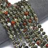 Natural African Bloodstone Beads Strands G-K389-E80-01-2