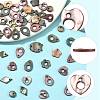 50Pcs Natural Freshwater Dyed Shell Pendants SHEL-FS0001-17-3