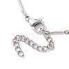 Brass Slider Necklace Makings AJEW-JB01275-02-3