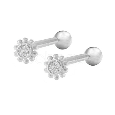 S925 Silver Sunflower Stud Earrings Fashionable Sweet Cute Earringsy QP3118-2-1